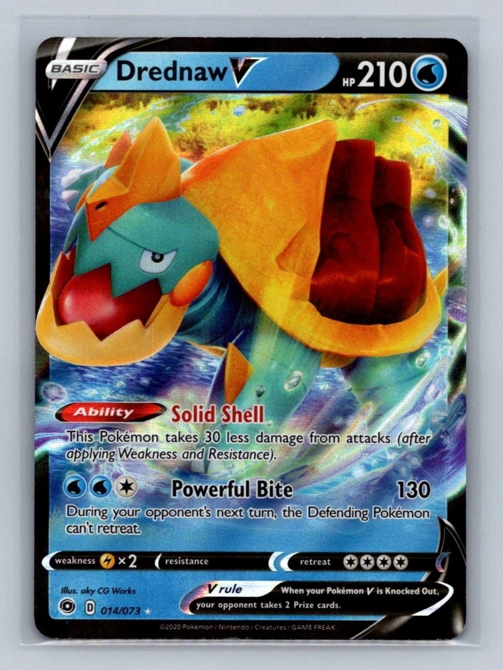 Ultra Rare Pokemon Drednaw V Card